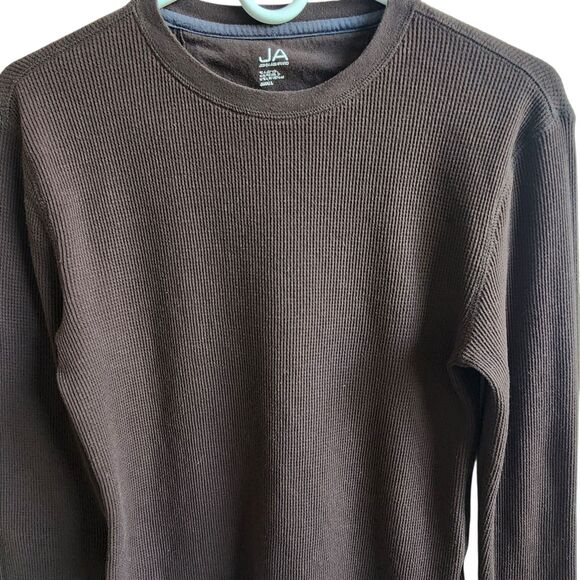 John Ashford Unisex Trending Rich Brown Waffle Knit Thermal L S Tee-Layering-S - Picture 3 of 6